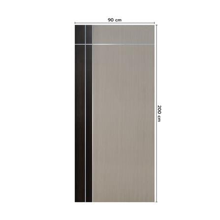 ประตูภายใน WPC ไม่เจาะลูกบิด ECO-DOOR WP2 90x200 ซม. สีครีมทูโทน_2