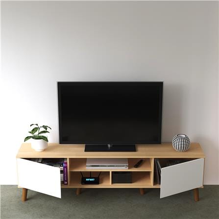 ตู้วางทีวี TOMATO HOME MILLER 180 ซม. สีขาว/โอ๊ค_3