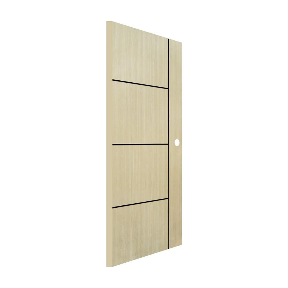 ประตูภายใน UPVC เจาะลูกบิด MODERNWOOD LMWNR003 80x200 ซม. สี TAN MAPLE