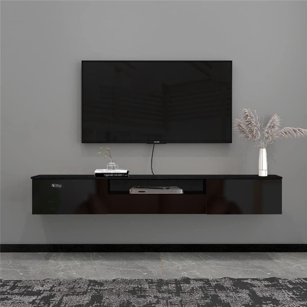 ตู้วางทีวี TOMATO HOME ROME 200 ซม. สีดำ