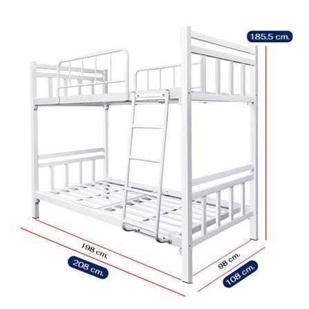 เตียง 2 ชั้น THAIBULL SSTSIL2F-0141-105R สีขาว_5