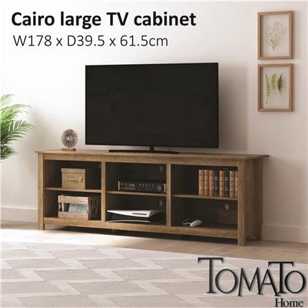 ตู้วางทีวี TOMATO HOME CAIRO 178 ซม. สีโอ๊ค_2
