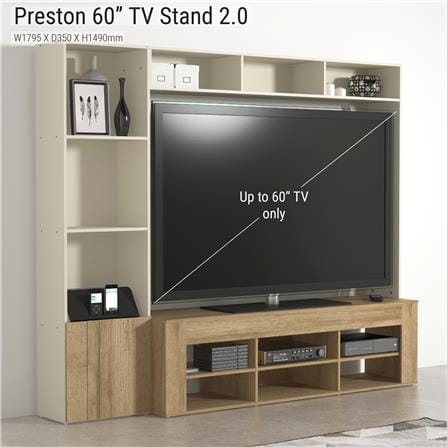 ชุดตู้วางทีวี TOMATO HOME PRESTON 179.5 ซม. สีเบจ_3