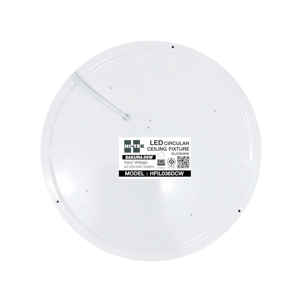 ไฟเพดาน LED HI-TEK HFIL136DCW 15 นิ้ว 36 วัตต์ DAYLIGHT/COOL WHITE/WARM WHITE สีขาว
