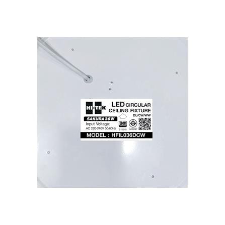 ไฟเพดาน LED HI-TEK HFIL136DCW 15 นิ้ว 36 วัตต์ DAYLIGHT/COOL WHITE/WARM WHITE สีขาว_6