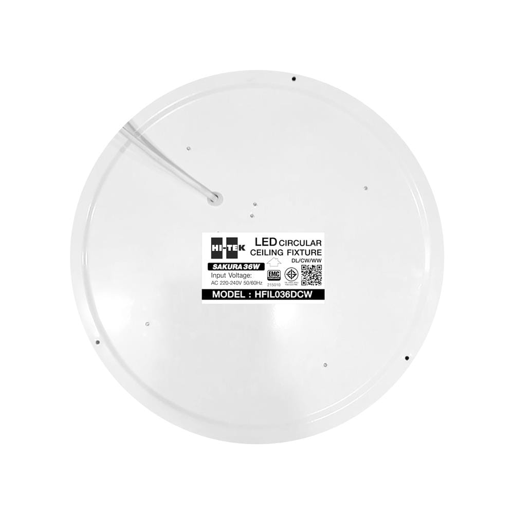 ไฟเพดาน LED HI-TEK HFIL036DCW 15 นิ้ว 36 วัตต์ DAYLIGHT/COOL WHITE/WARM WHITE สีขาว