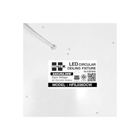 ไฟเพดาน LED HI-TEK HFIL036DCW 15 นิ้ว 36 วัตต์ DAYLIGHT/COOL WHITE/WARM WHITE สีขาว_6