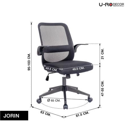 เก้าอี้สำนักงาน U-RODECOR JORIN สีดำ_11