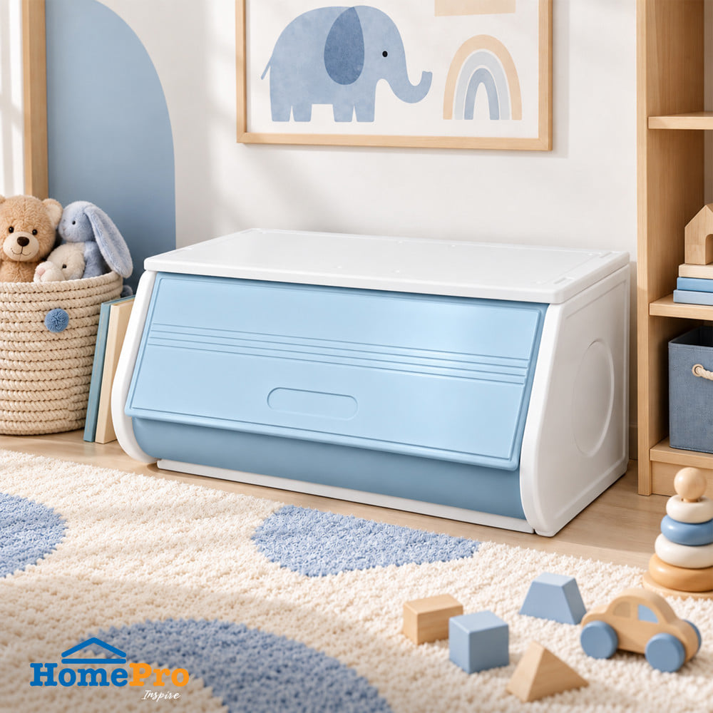 กล่องบานเปิด STACKO LITTLE-P 60x37x31 ซม. สีขาว/ฟ้า