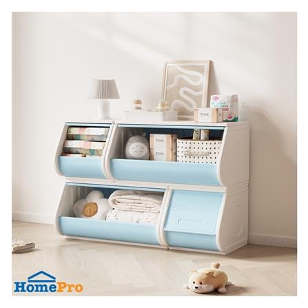 กล่องบานเปิด STACKO LITTLE-P 60x37x31 ซม. สีขาว/ฟ้า_6