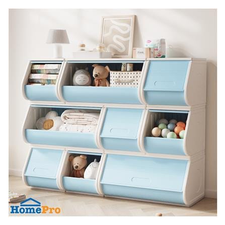 กล่องบานเปิด STACKO LITTLE-P 60x37x31 ซม. สีขาว/ฟ้า_7