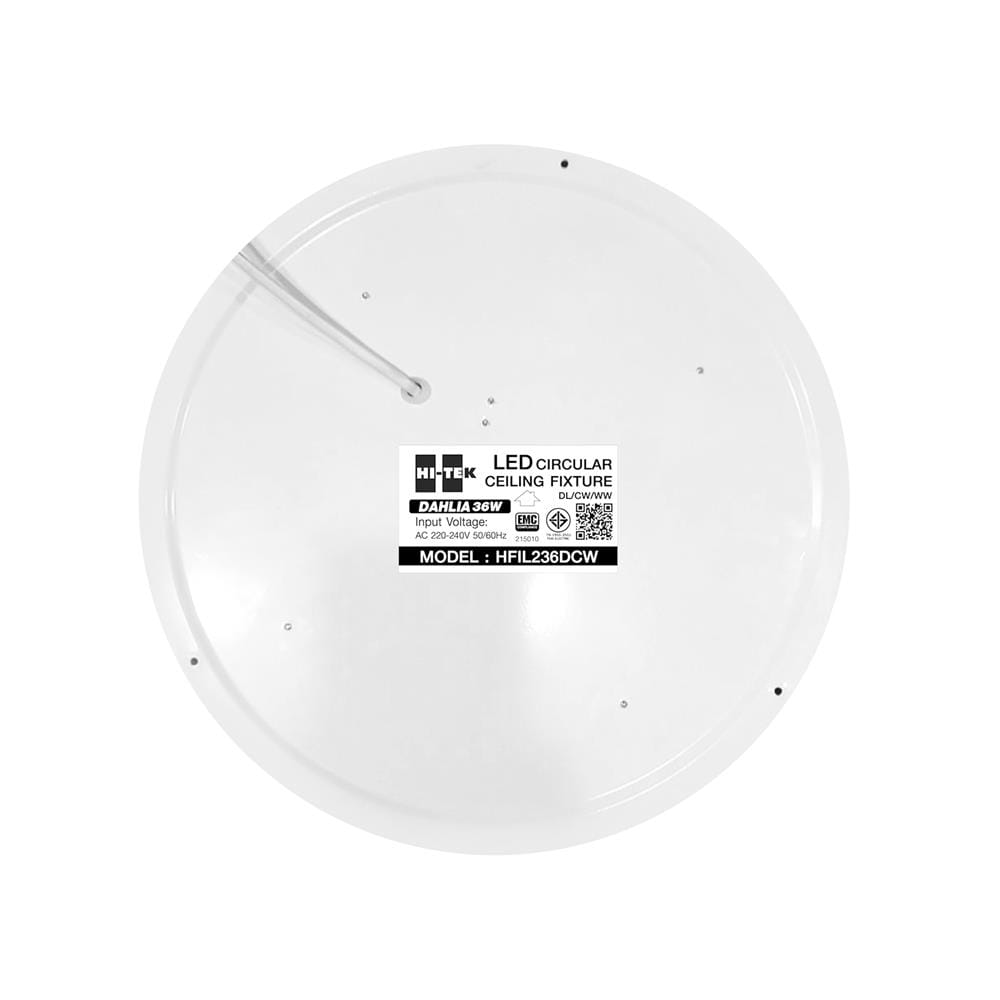 ไฟเพดาน LED HI-TEK HFIL236DCW 15 นิ้ว 36 วัตต์ DAYLIGHT/COOL WHITE/WARM WHITE สีขาว
