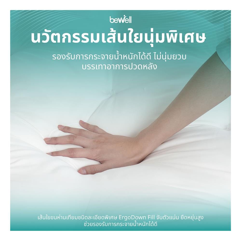 แผ่นรองนอน BEWELL ERGO DOWN 180x198x10 ซม.