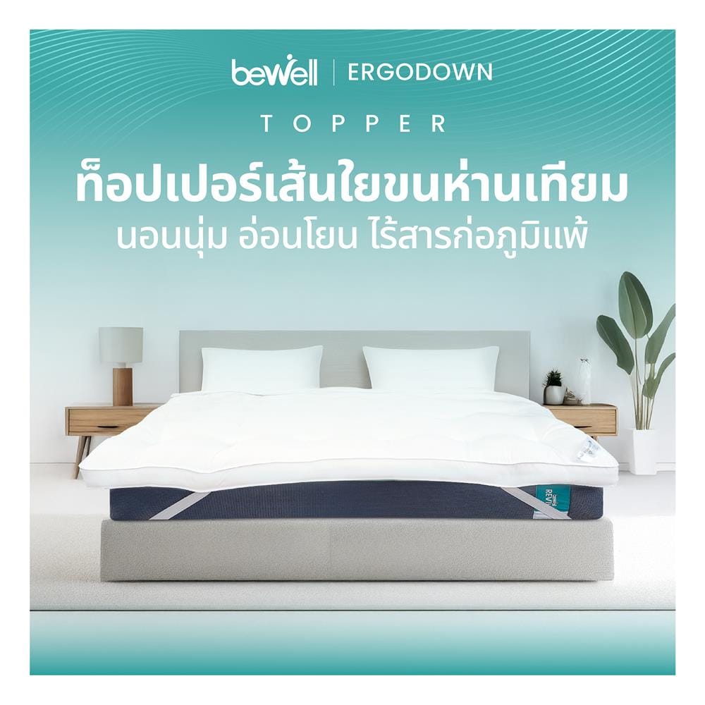 แผ่นรองนอน BEWELL ERGO DOWN 105x198x10 ซม.