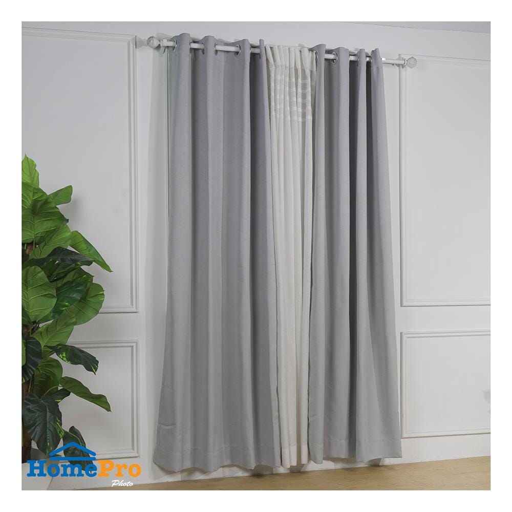 ผ้าม่าน EYELET HOME LIVING STYLE MANTRA UV 130x220 ซม. สีเทา