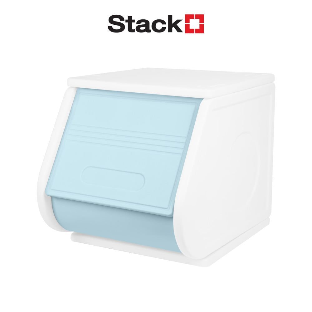 กล่องบานเปิด STACKO LITTLE-P 30x37x31 ซม. สีขาว/ฟ้า