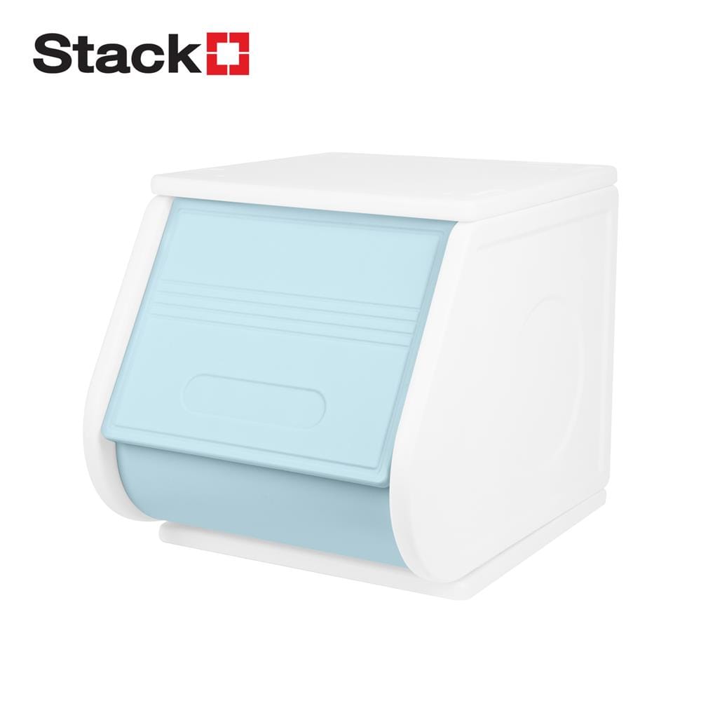 กล่องบานเปิด STACKO LITTLE-P 30x37x31 ซม. สีขาว/ฟ้า