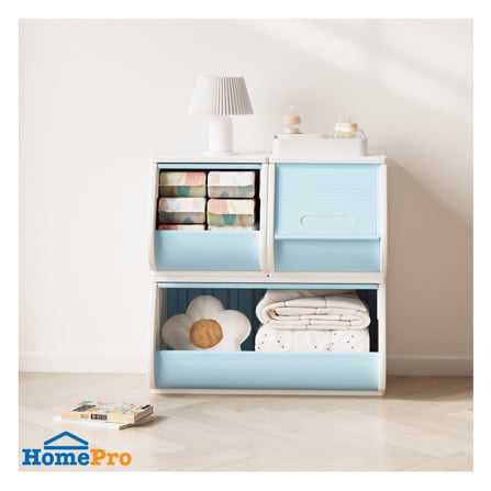กล่องบานเปิด STACKO LITTLE-P 30x37x31 ซม. สีขาว/ฟ้า_7