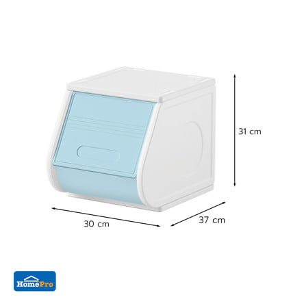 กล่องบานเปิด STACKO LITTLE-P 30x37x31 ซม. สีขาว/ฟ้า_10