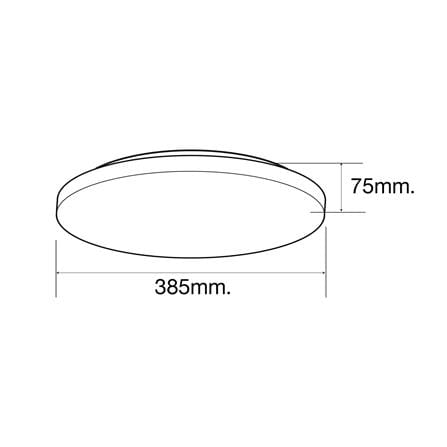 ไฟเพดาน LED HI-TEK HFIL436DCW 15 นิ้ว 36 วัตต์ DAYLIGHT/COOL WHITE/WARM WHITE สีขาว_6