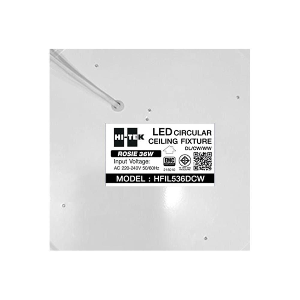 ไฟเพดาน LED HI-TEK HFIL536DCW 15 นิ้ว 36 วัตต์ DAYLIGHT/COOL WHITE/WARM WHITE สีขาว