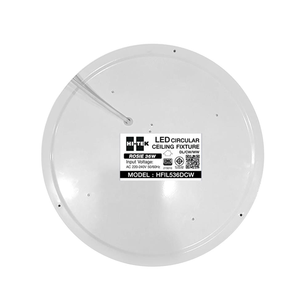 ไฟเพดาน LED HI-TEK HFIL536DCW 15 นิ้ว 36 วัตต์ DAYLIGHT/COOL WHITE/WARM WHITE สีขาว