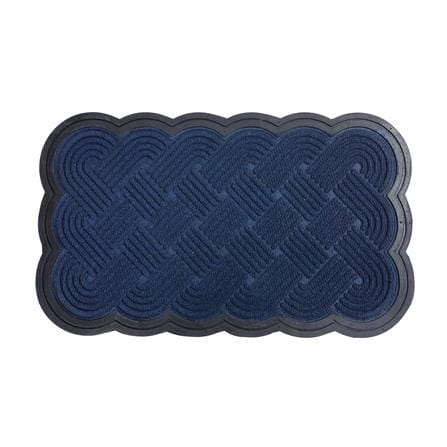 พรมเช็ดเท้าดักฝุ่น HOME LIVING STYLE SCALLOP 45x75 ซม. สีน้ำเงินเข้ม_0