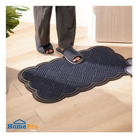 พรมเช็ดเท้าดักฝุ่น HOME LIVING STYLE SCALLOP 45x75 ซม. สีน้ำเงินเข้ม_4