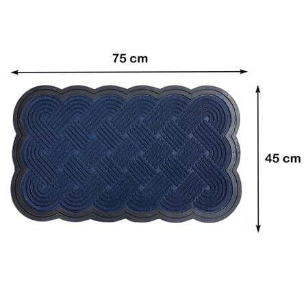 พรมเช็ดเท้าดักฝุ่น HOME LIVING STYLE SCALLOP 45x75 ซม. สีน้ำเงินเข้ม_6