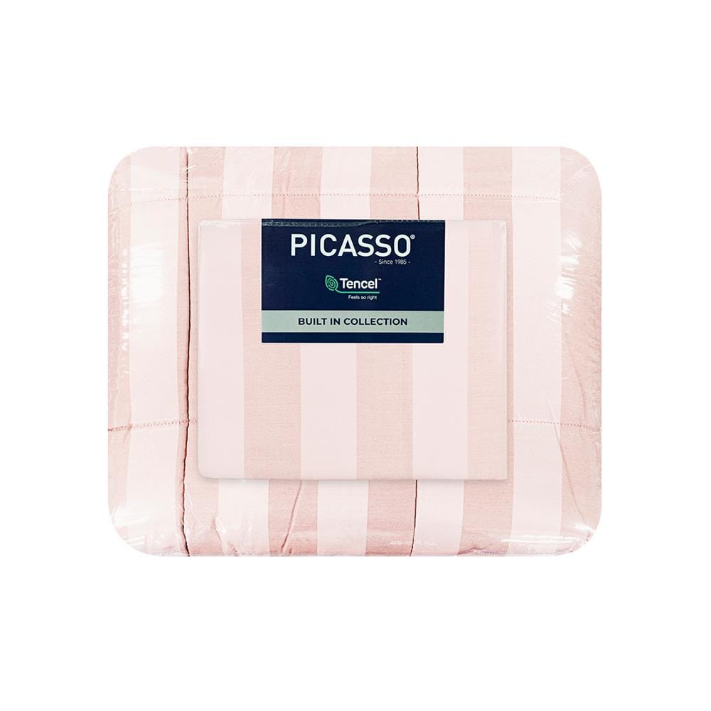 ชุดผ้าปูที่นอน 6 ฟุต (ชุด 6 ชิ้น) PICASSO JASMIME สี ROSE GOLD