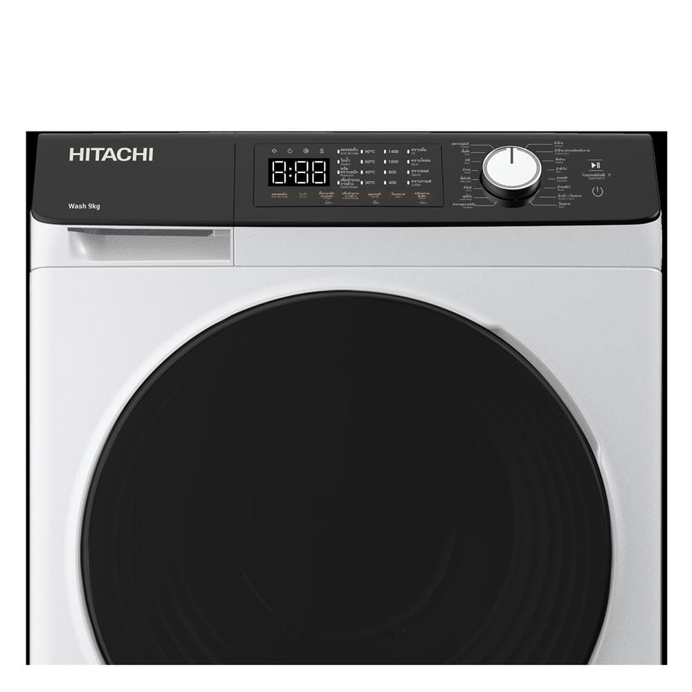 เครื่องซักผ้าฝาหน้า HITACHI BD-904HVOW 9 กก. 1400RPM อินเวอร์เตอร์ สีขาว