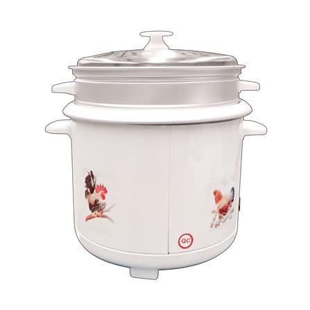 หม้อหุงข้าว MANUAL 1.8 ลิตร SKG SK-518 ลายไก่ สีขาว_4