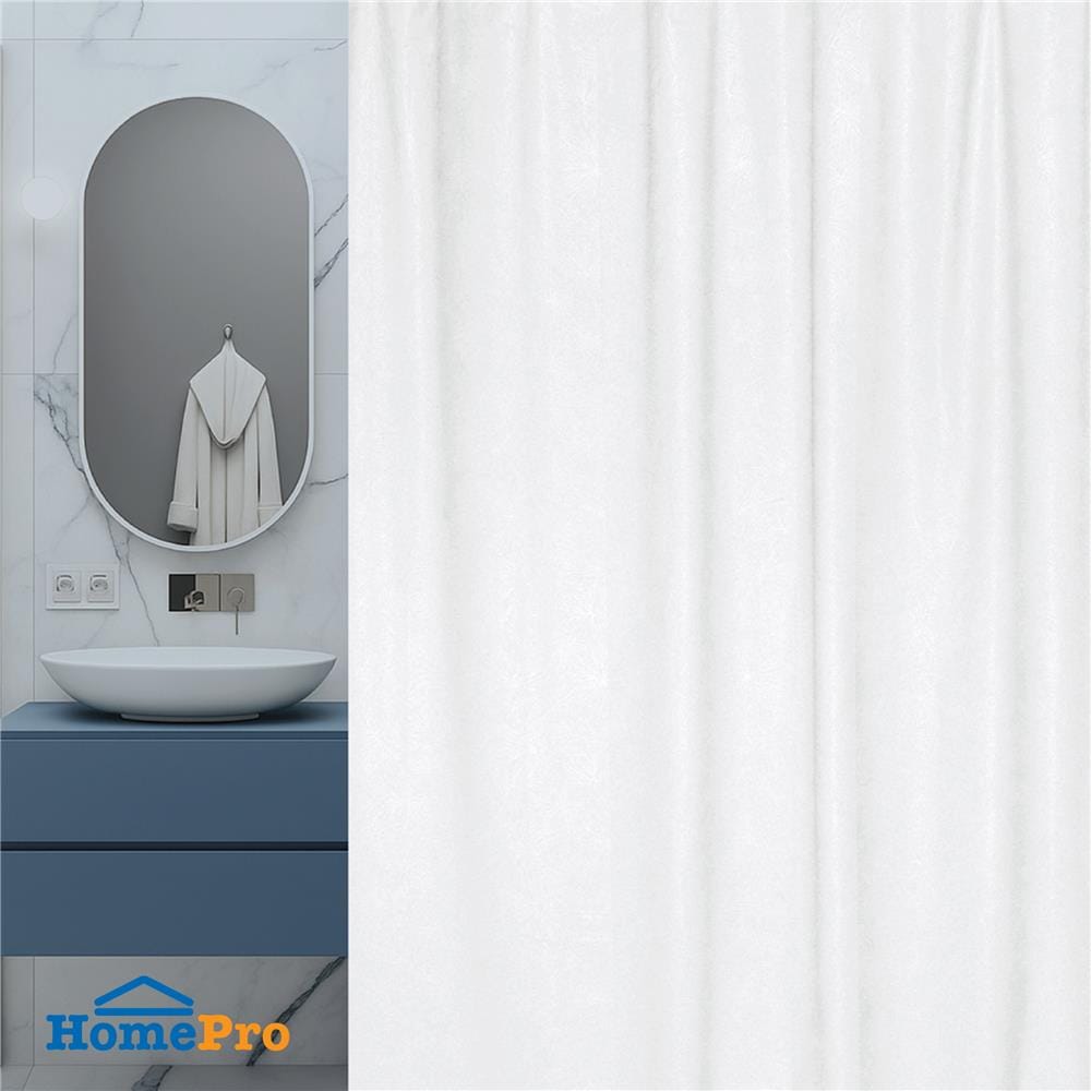 ม่านห้องน้ำ PVC WSP SCB-3M/WHITE 180x200 ซม.