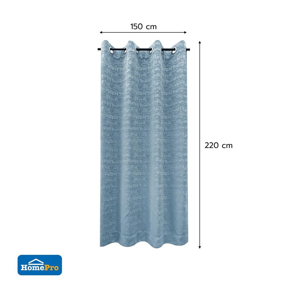 ผ้าม่าน EYELET HOME LIVING STYLE CORDY UV 150X220 ซม. สีฟ้า