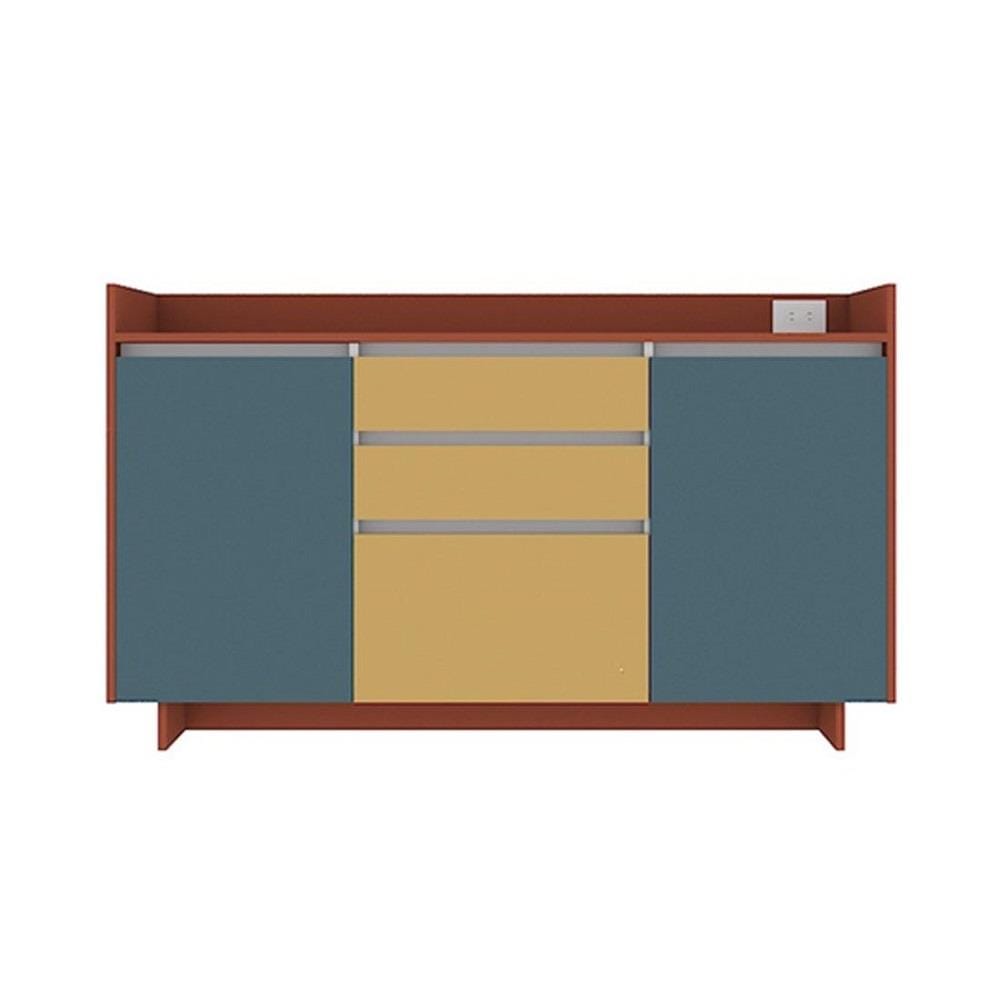 ตู้เตี้ยบานผสม SB FURNITURE HAVEN 19211477 160 ซม. สีแดง
