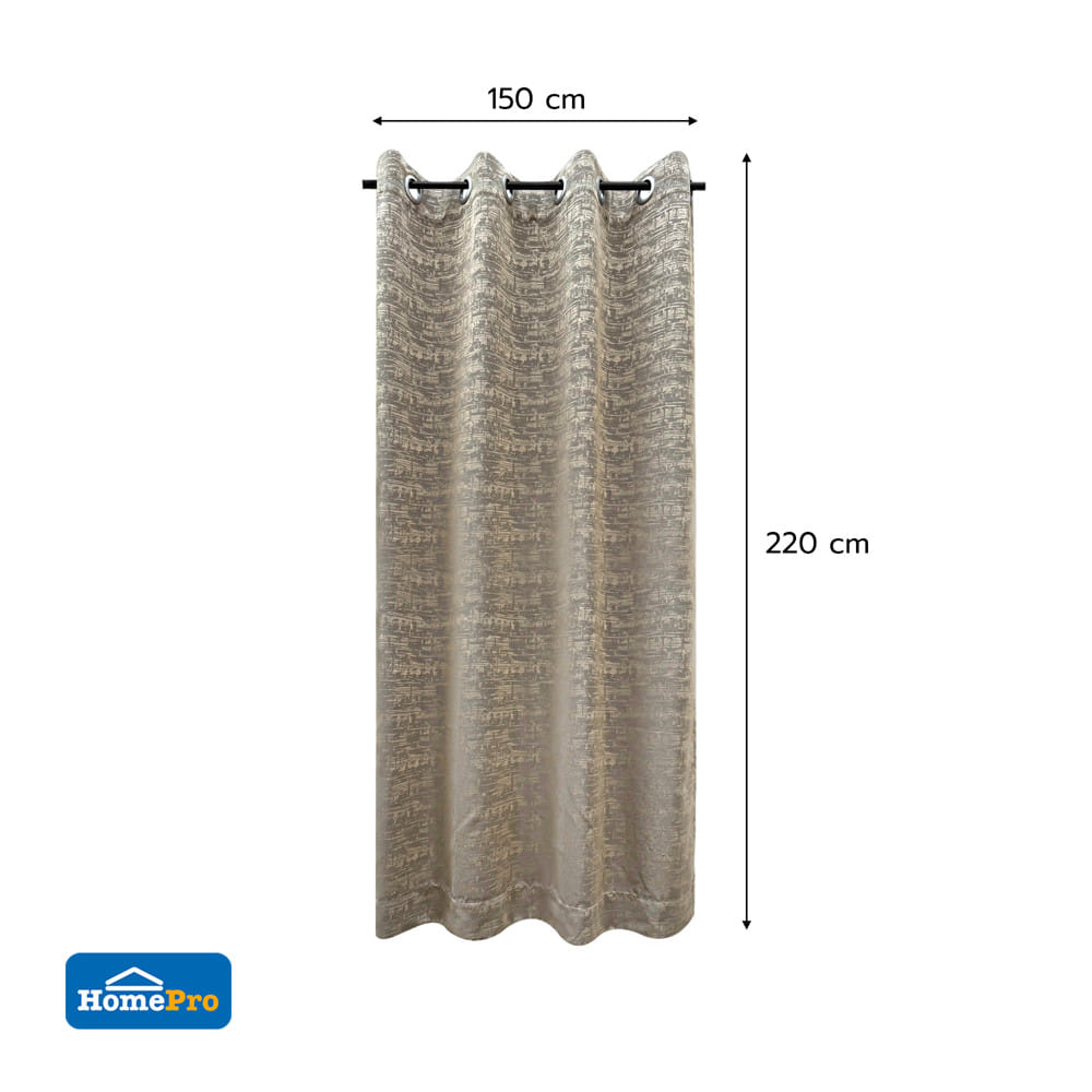 ผ้าม่าน EYELET HOME LIVING STYLE CORDY UV 150X220 ซม. สีน้ำตาล