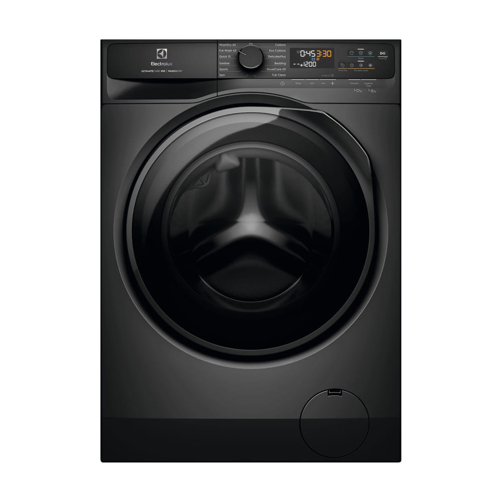 เครื่องซักอบผ้าฝาหน้าพร้อมขาตั้งสีดำ 334 ELECTROLUX EWW1343P5SC 13/9 กก. 1400 RPM อินเวอร์เตอร์ สีเทาเข้ม