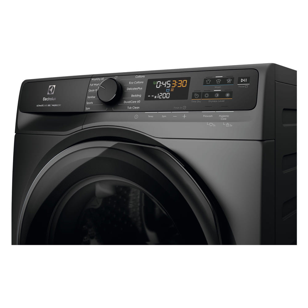 เครื่องซักอบผ้าฝาหน้าพร้อมขาตั้งสีดำ 334 ELECTROLUX EWW1343P5SC 13/9 กก. 1400 RPM อินเวอร์เตอร์ สีเทาเข้ม