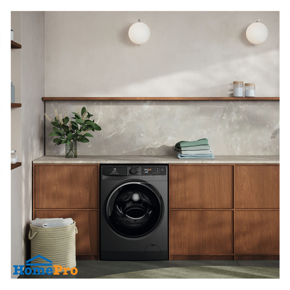 เครื่องซักอบผ้าฝาหน้าพร้อมขาตั้งสีดำ 334 ELECTROLUX EWW1343P5SC 13/9 กก. 1400 RPM อินเวอร์เตอร์ สีเทาเข้ม