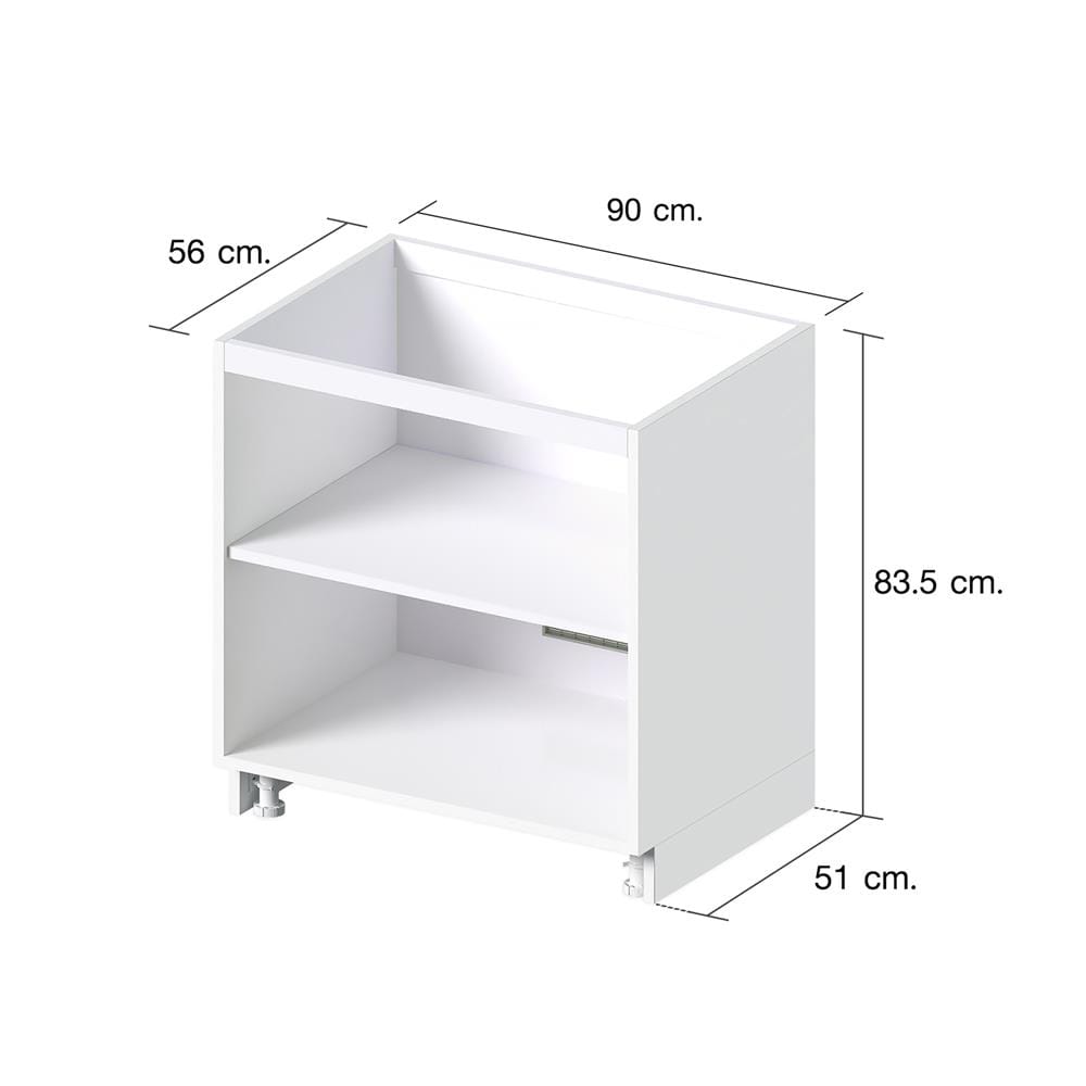 โครงตู้ล่างบานคู่ CABIN UPVC 90x83.5 ซม. สีขาว