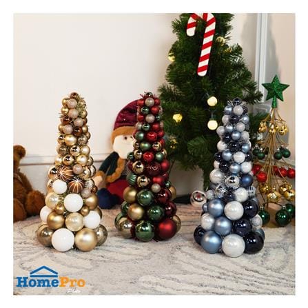 ต้นคริสต์มาสบอล HOME LIVING STYLE 18.3x39.5 ซม. สีเงิน/ฟ้า_4