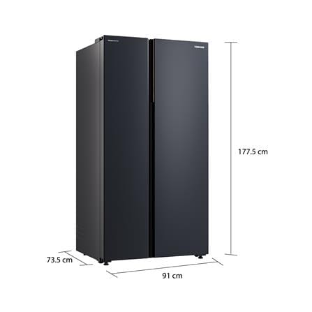 ตู้เย็น SIDE BY SIDE TOSHIBA GR-RS910WI-PMTH(06) 25.1 คิว สีเทาเข้ม_5
