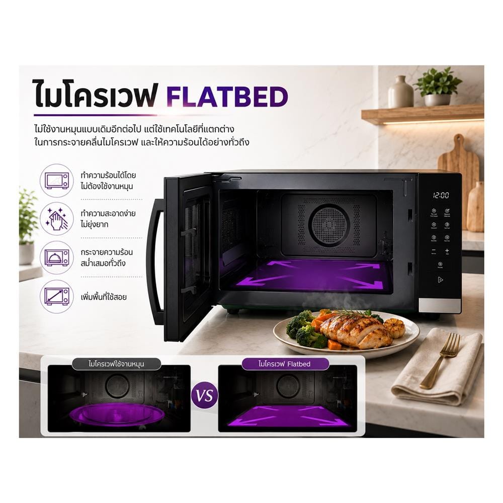 ไมโครเวฟ SHARP R-S30D5FA-B 30 ลิตร