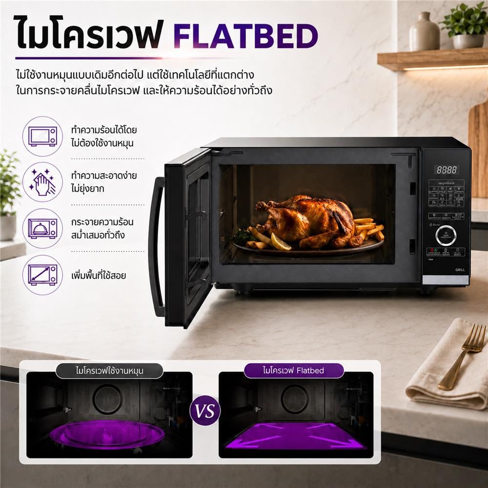 ไมโครเวฟ SHARP R-G25D5FA-B 25 ลิตร