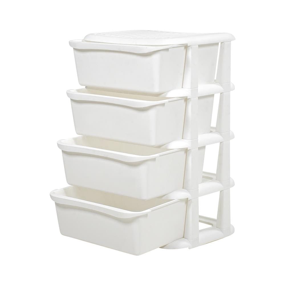 ตู้ลิ้นชัก 4 ชั้น STACKO HIDA 50x38x76ซม. สีขาว