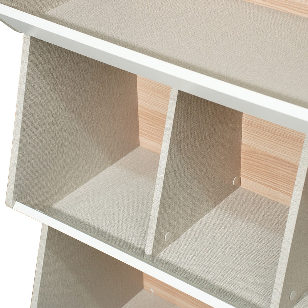 ชั้นวางของเล่นเด็ก FURDINI TORI 80 ซม. สี PINE OAK/ขาว/เทา