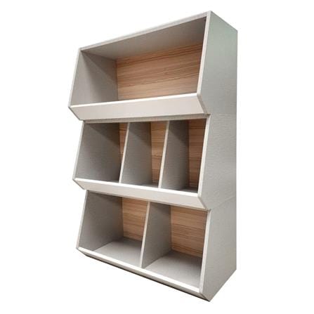 ชั้นวางของเล่นเด็ก FURDINI TORI 80 ซม. สี PINE OAK/ขาว/เทา
