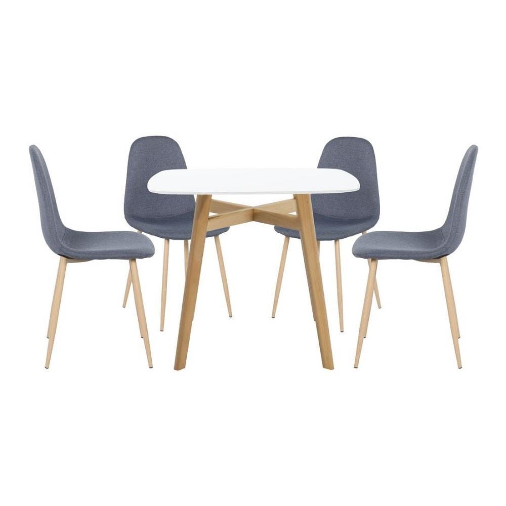 ชุดโต๊ะทานข้าว 4 ที่นั่ง SB FURNITURE JANORA-A80&LASTA 59062987 สีขาว