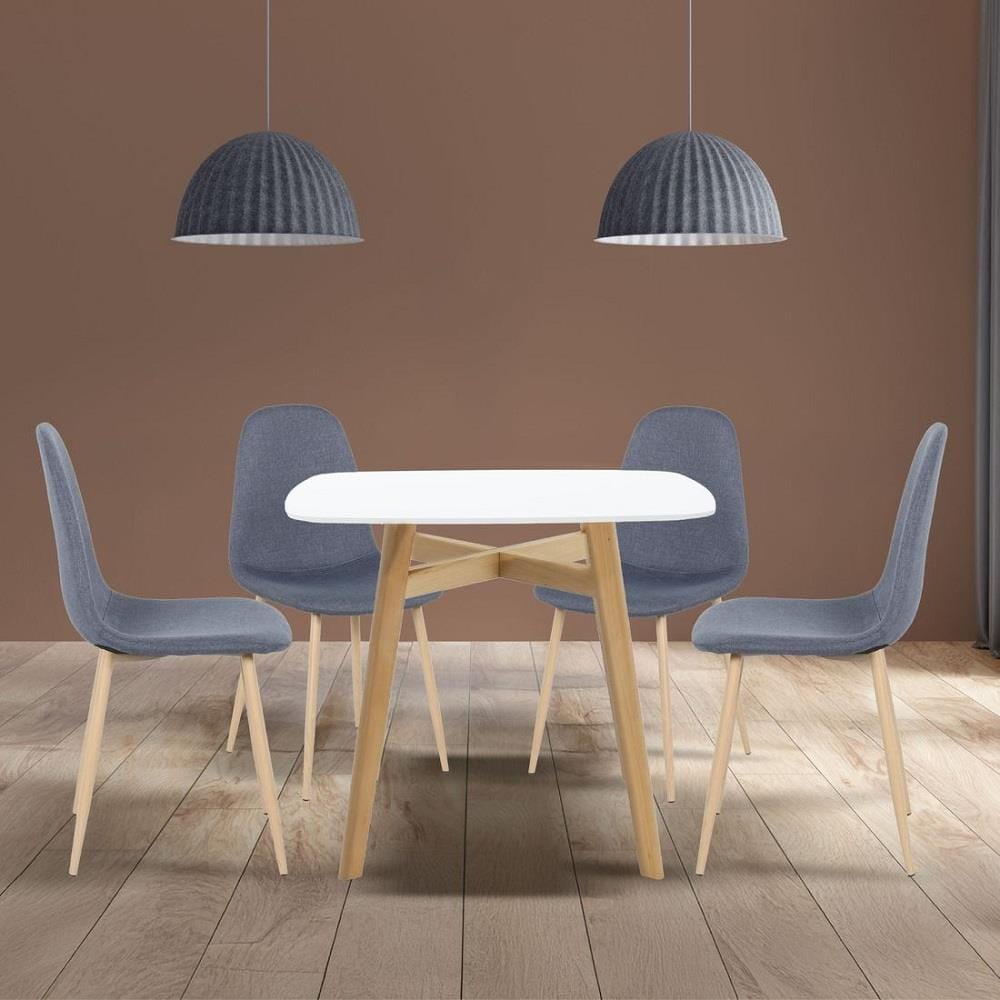 ชุดโต๊ะทานข้าว 4 ที่นั่ง SB FURNITURE JANORA-A80&LASTA 59062987 สีขาว