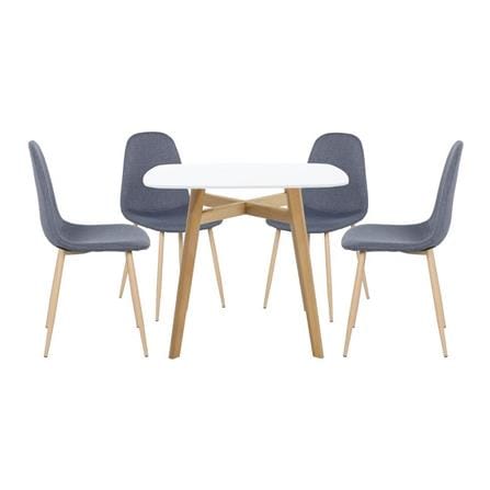 ชุดโต๊ะทานข้าว 4 ที่นั่ง SB FURNITURE JANORA-A80&LASTA 59062987 สีขาว_0